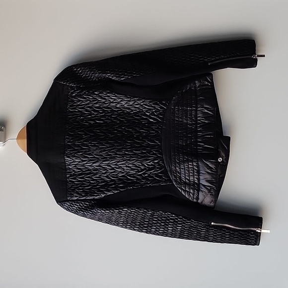 Karen Millen Quilted Paneled Biker Zipper Jacket - Picture 6 of 8